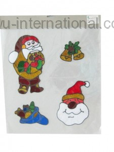 L032 santa window sticker set photo