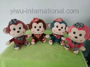 Yiwu Naughty Pippi Monkey Short Plush 